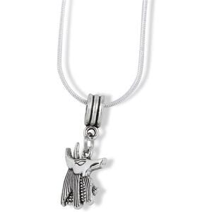 Anubis Dog Egyptian God Charm Snake Chain Necklace Pendant
